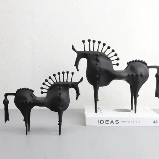 Black Stallion Metal Sculpture by Casa & Beyond