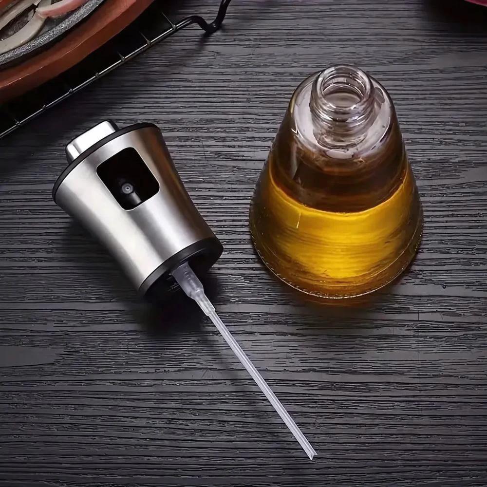 Stainless Crystal Oil Spray Bottle by Casa & Beyond