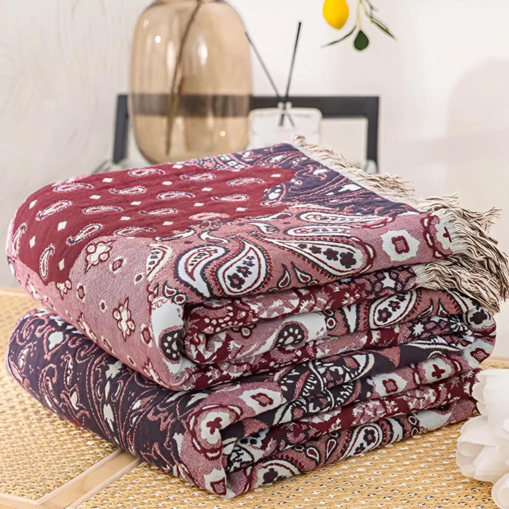 Bohemian Paisley Bliss Blanket by Casa & Beyond