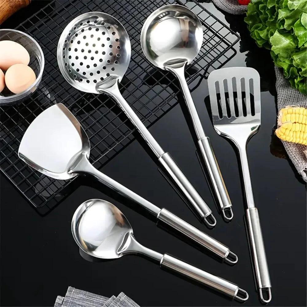 Stainless Steel Cooking Utensils | 5pcs Set by Casa & Beyond