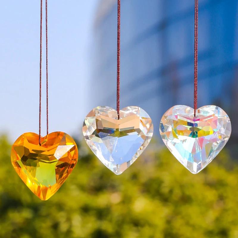 GlimmerHeart Elegant Heart-Shaped Sun Catcher – Enchanting Light Effects for Your Home Bowlift by Bowlift