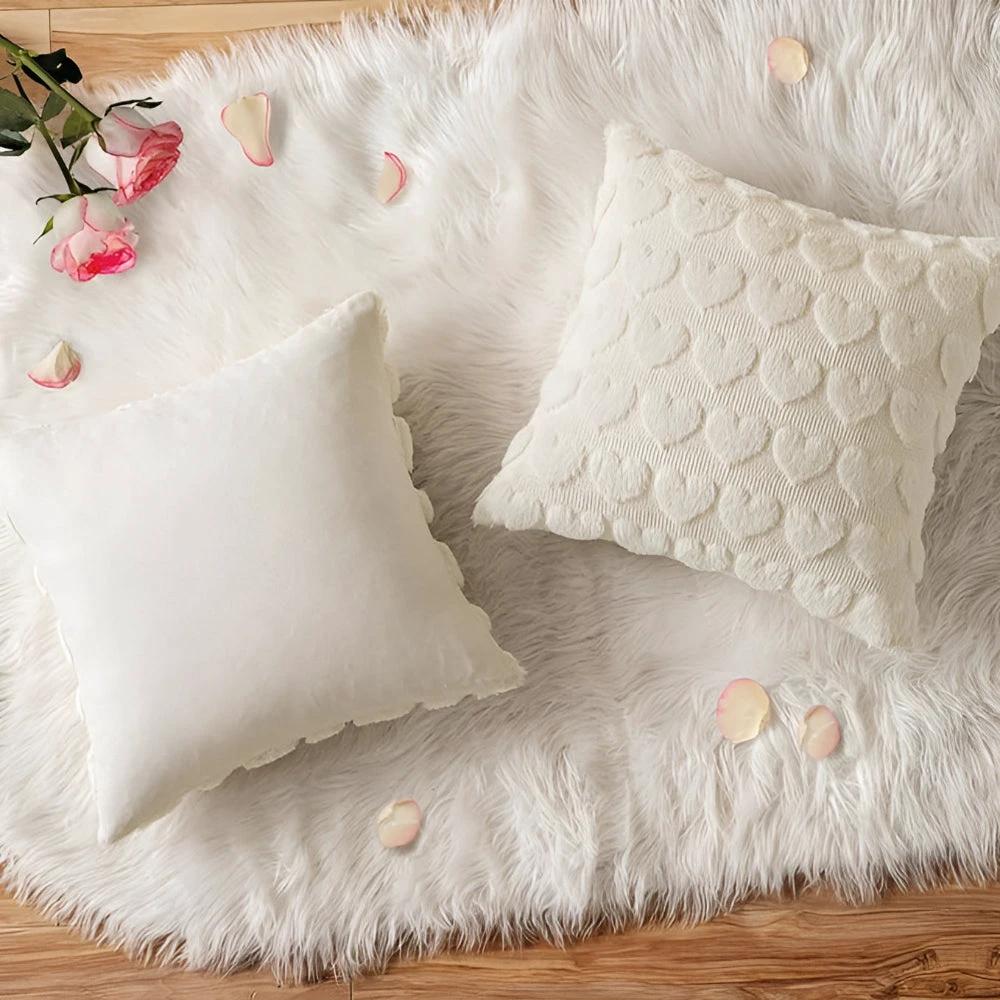 Plush Heart Cushion Cover by Casa & Beyond