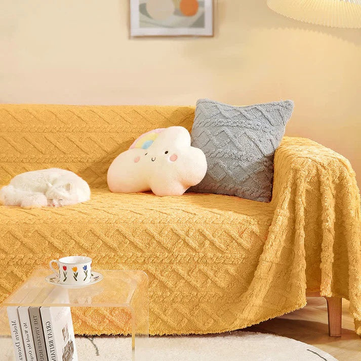 Snuggle Sherpa Sofa Cover by Casa & Beyond