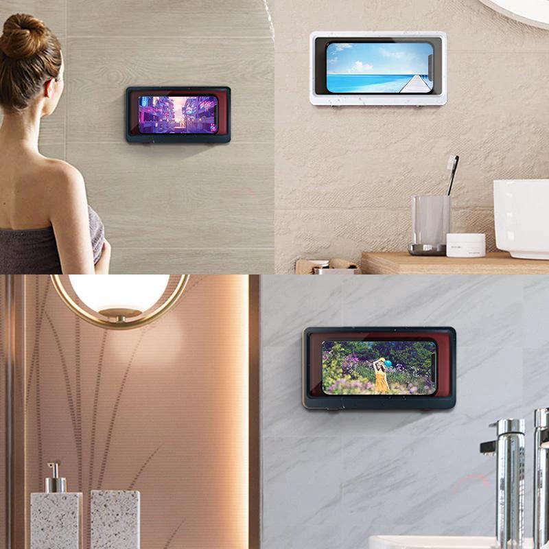 Waterproof phone holder for the bathroom by Bowlift