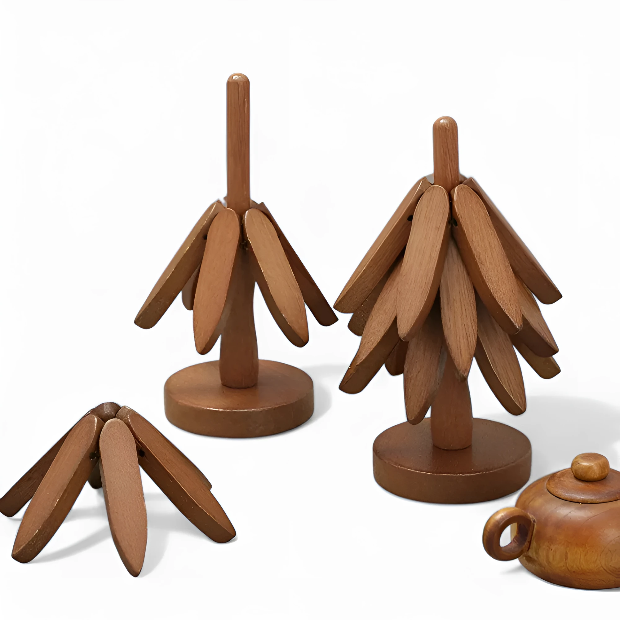 Foldable Wooden Trivets | 3 Pcs Set by Casa & Beyond