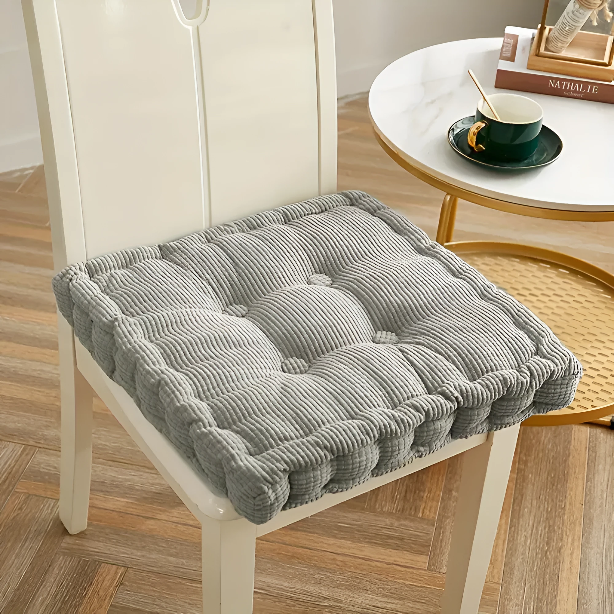 Stackable Corduroy Chair Cushions by Casa & Beyond