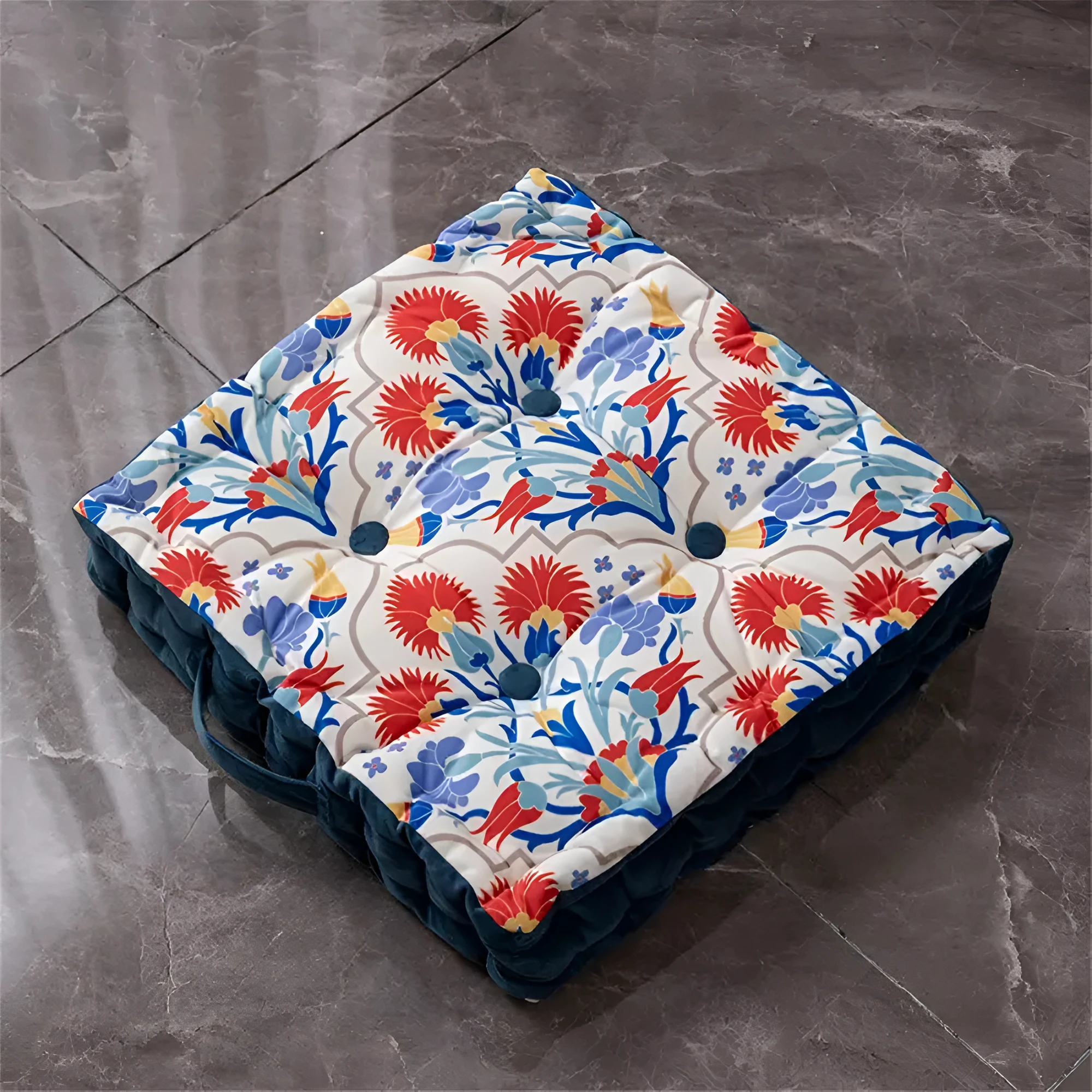 Vintage-Inspired Tufted Floor Cushion by Casa & Beyond