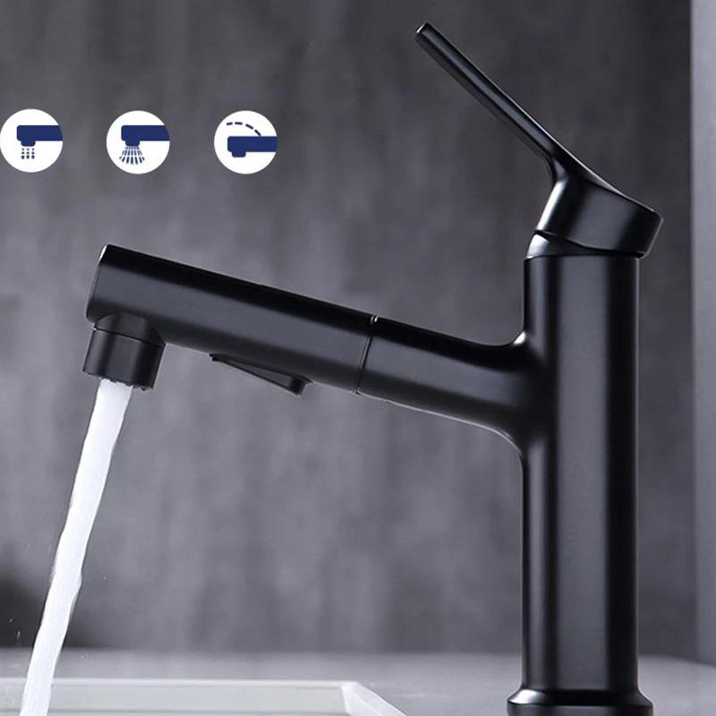 Round Vessel Sink Bathroom Faucet Simple Style Faucet with Brass Material by BowLift