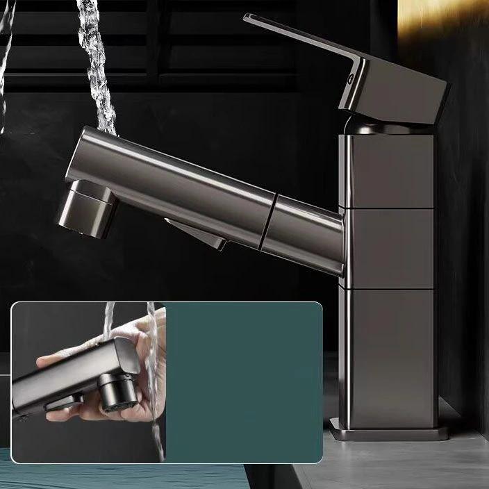 Bathroom Vessel Faucet Swivel Spout Single Handle Faucet with Pull-Out Spray Head by BowLift