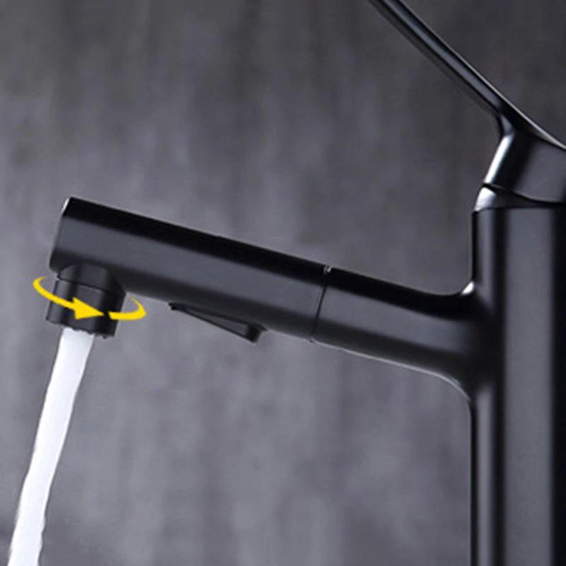 Round Vessel Sink Bathroom Faucet Simple Style Faucet with Brass Material by BowLift
