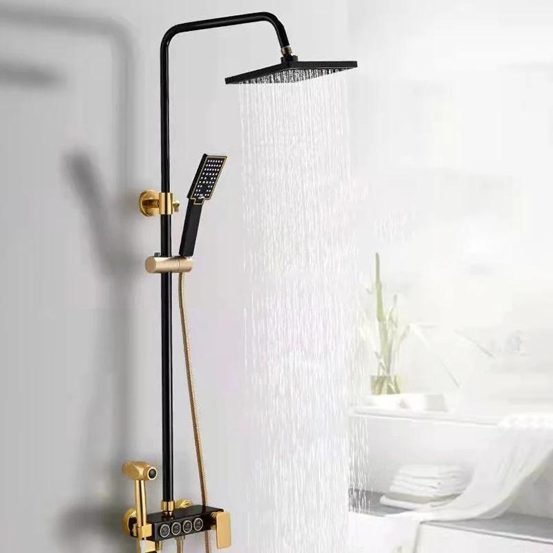 Modern adjustable water flow shower faucet shower arm shower system on the wall by BowLift