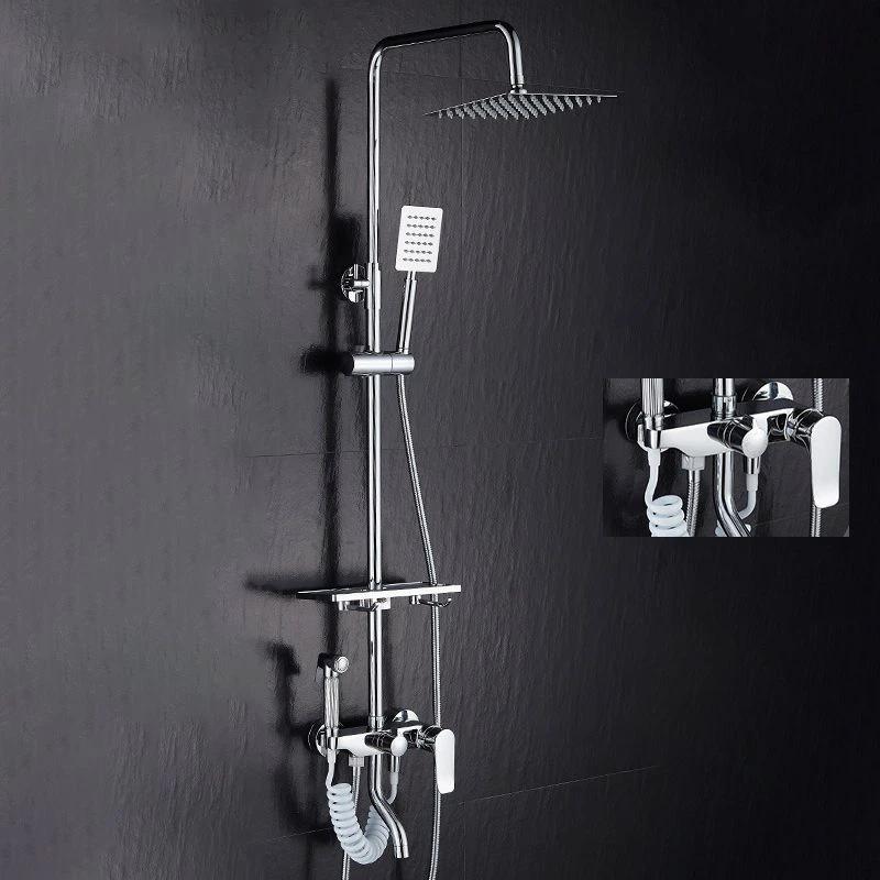 Modern adjustable water flow shower faucet shower arm shower system on the wall by BowLift