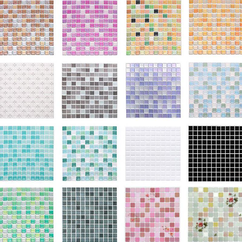 Plastic Peel & Stick Mosaic Tile Waterproof Peel & Stick Mosaic Tile with Square Shape by BowLift