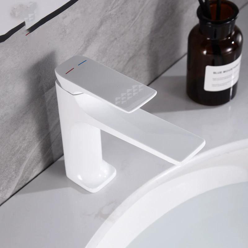 Modern Vessel Sink Faucet Copper Lever Handle Low Arc Vessel Faucet for the Bathroom by BowLift
