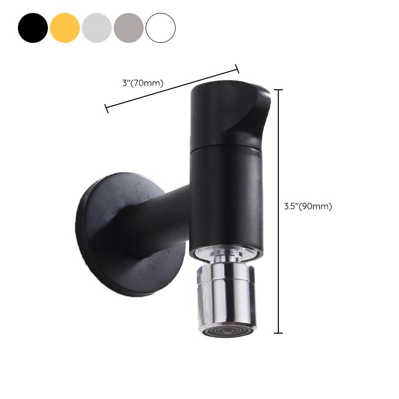 Contemporary Wall-Mounted Bathroom Faucet Knob Handle Solid Brass Round Faucet by BowLift