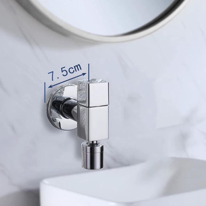 Contemporary Wall-Mounted Bathroom Faucet Knob Handle Solid Brass Round Faucet by BowLift