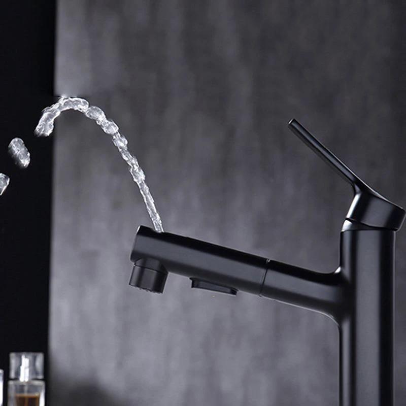 Round Vessel Sink Bathroom Faucet Simple Style Faucet with Brass Material by BowLift