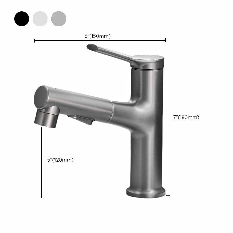 Contemporary sink faucet pull-out basin tap with lever handle by BowLift