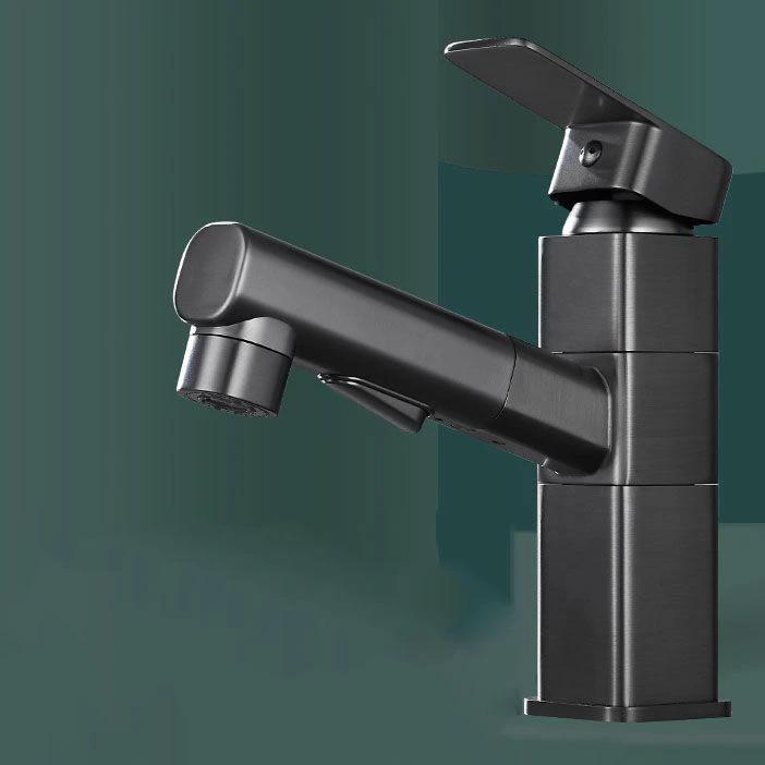 Bathroom Vessel Faucet Swivel Spout Single Handle Faucet with Pull-Out Spray Head by BowLift