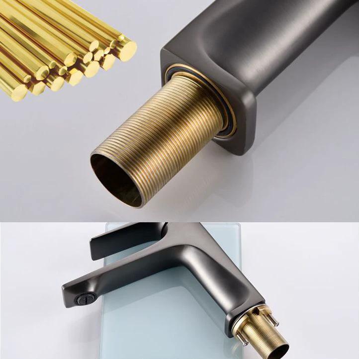 Modern Vessel Sink Faucet Copper Lever Handle Low Arc Vessel Faucet for the Bathroom by BowLift