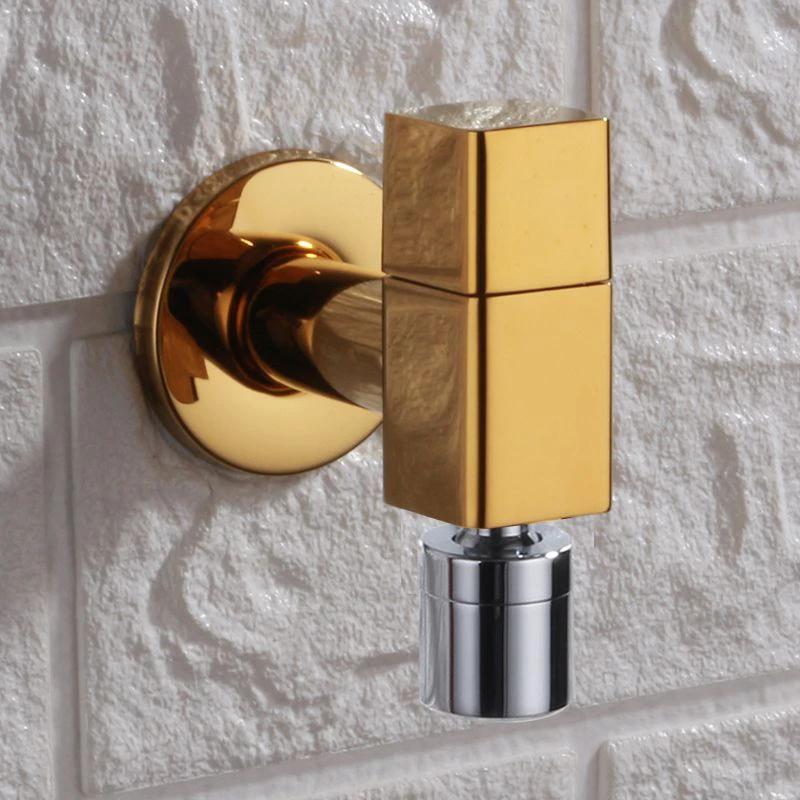 Contemporary Wall-Mounted Bathroom Faucet Knob Handle Solid Brass Round Faucet by BowLift