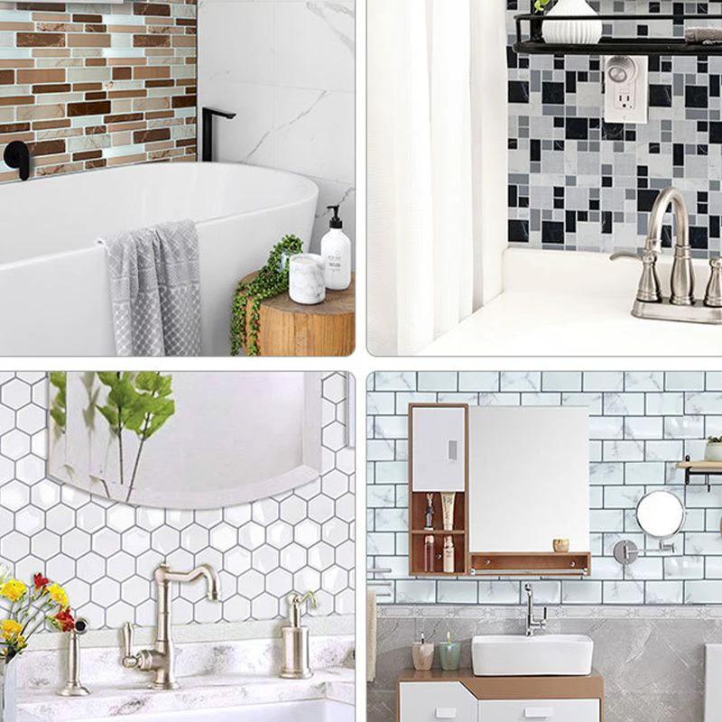 Plastic Peel & Stick Mosaic Tile Waterproof Peel & Stick Mosaic Tile with Square Shape by BowLift