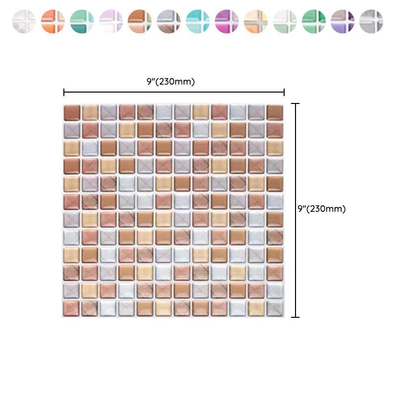 Plastic Peel & Stick Mosaic Tile Waterproof Peel & Stick Mosaic Tile with Square Shape by BowLift
