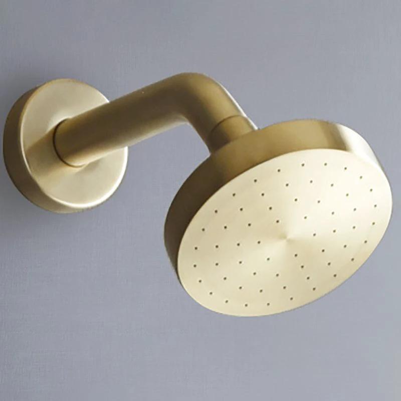 Stainless Steel Shower Combination Round Fixed Shower Head with Shower Arm by BowLift