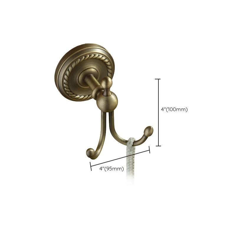 Worn Brass Traditional Bathroom Set with Bath Shelf/Paper Holder & Towel Bar by BowLift