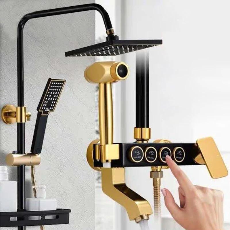Modern adjustable water flow shower faucet shower arm shower system on the wall by BowLift