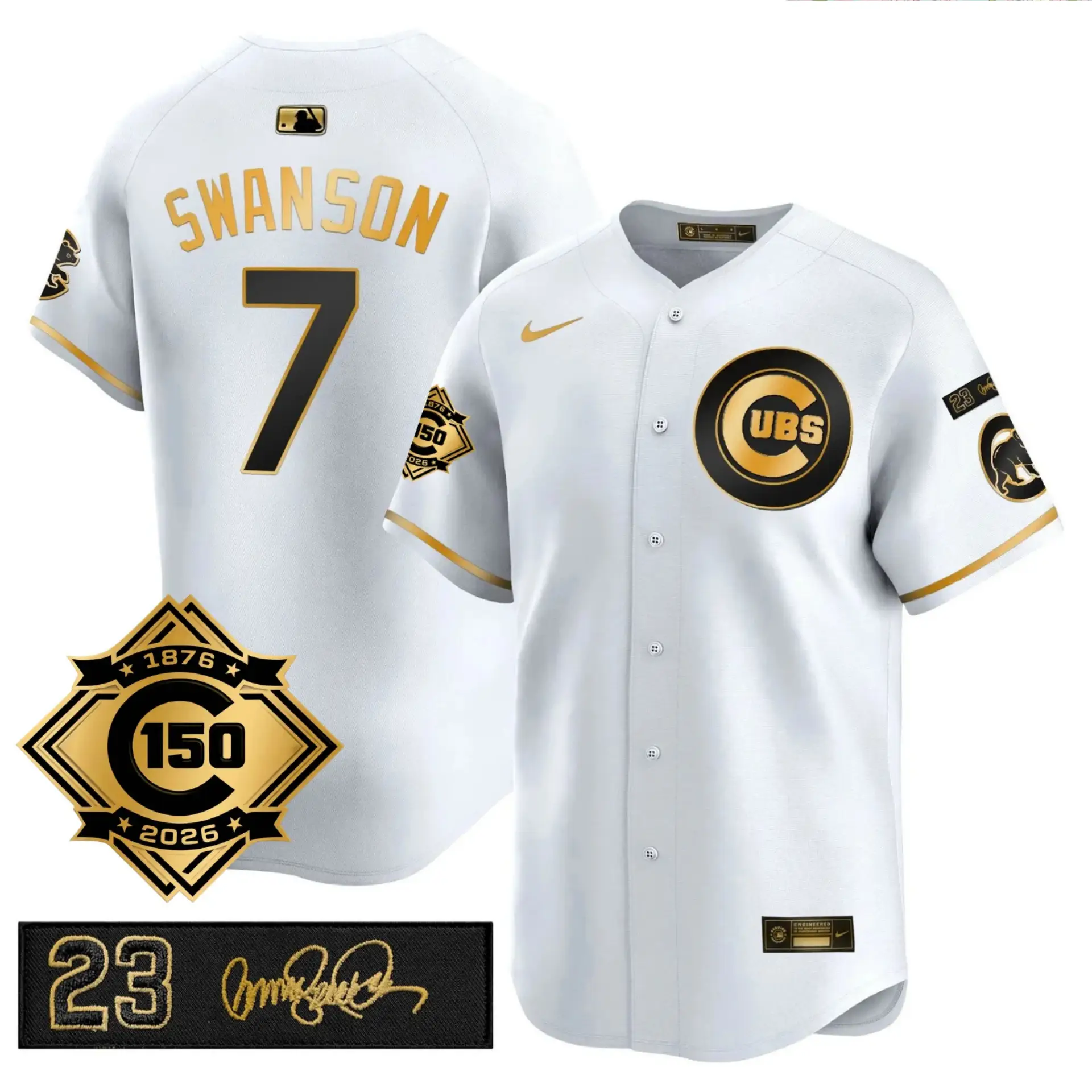 CHC Limited Jersey - 150th Anniversary & 'Ryno' Tribute Patch - All Stitched by Chicago Cubs