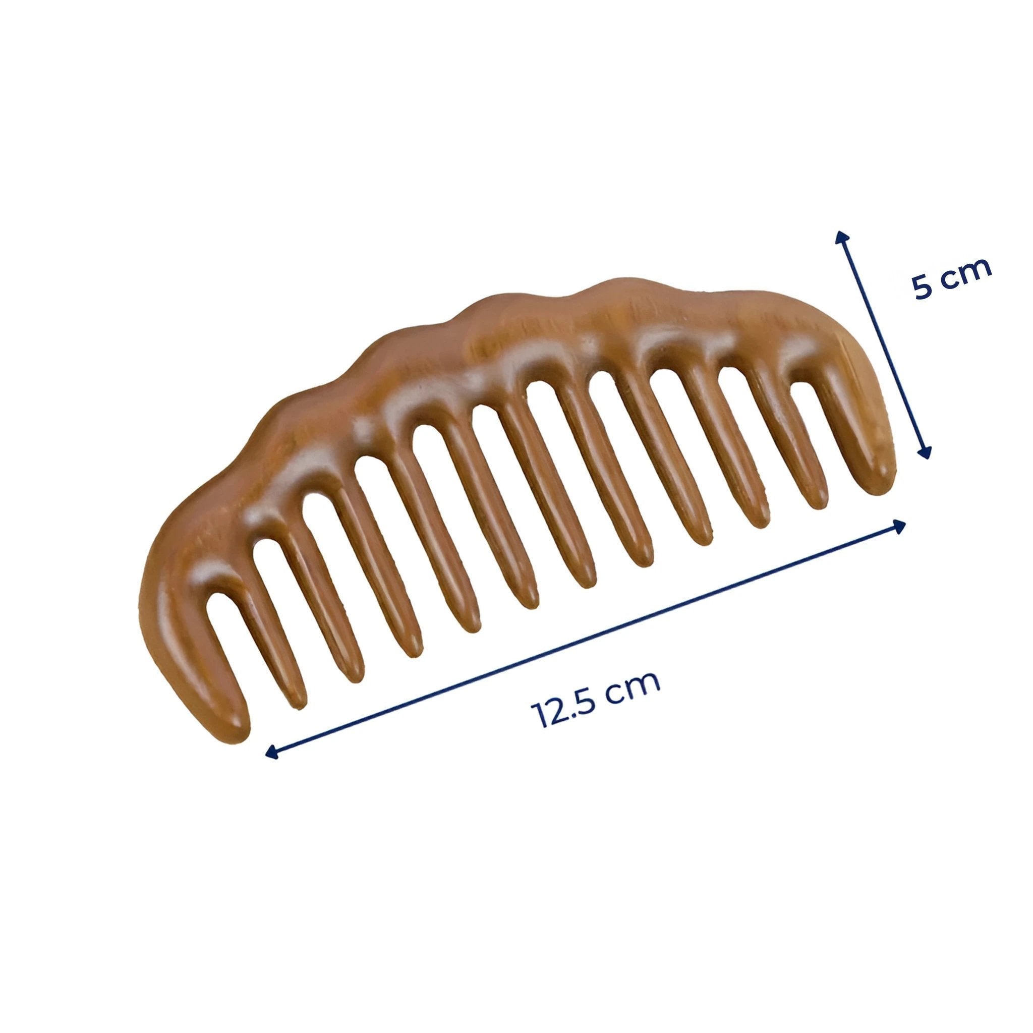 Tooth Hair Comb – Breakage-Free Detangling – Golden Sandalwood – Anti-Static – Gentle Scalp Massage – Healthy Shine Bowlift by Bowlift