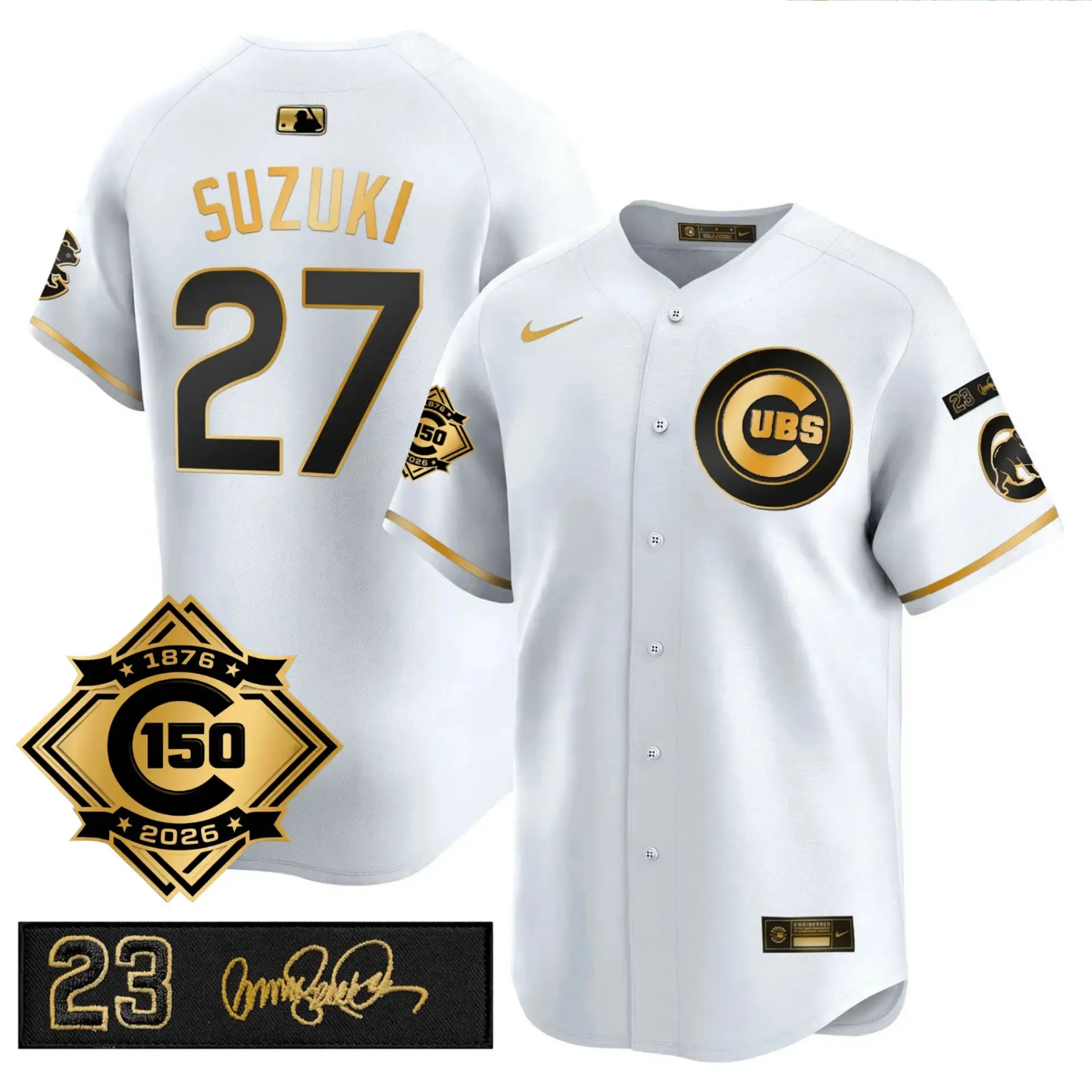 CHC Limited Jersey - 150th Anniversary & 'Ryno' Tribute Patch - All Stitched by Chicago Cubs