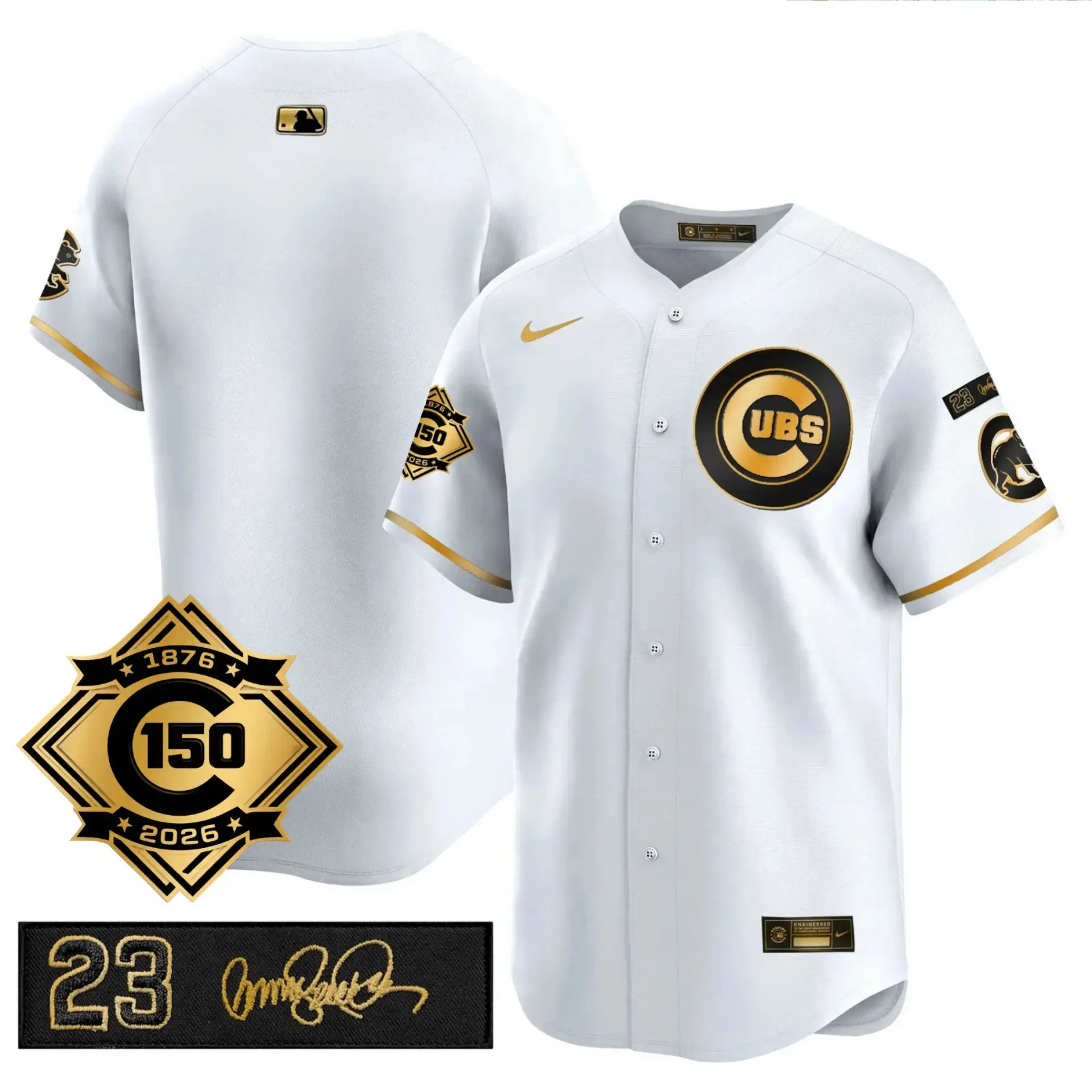 CHC Limited Jersey - 150th Anniversary & 'Ryno' Tribute Patch - All Stitched by Chicago Cubs