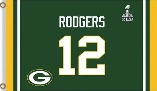 12 Th Rodgers Green Bay Packers Flag 3X5 Ft Polyester Banner USA 90x150cm by flagsjustdoit
