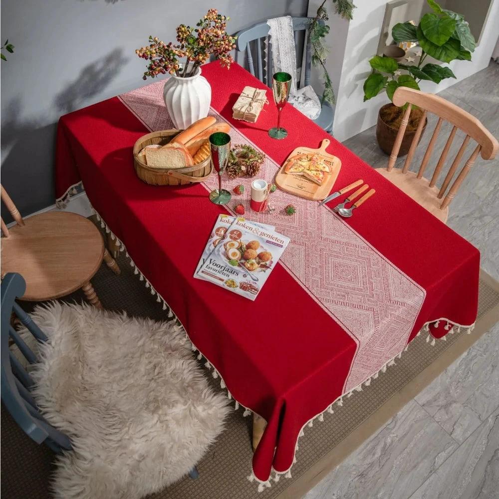 Glisstra Geometric Tassel Tablecloth by Casa & Beyond