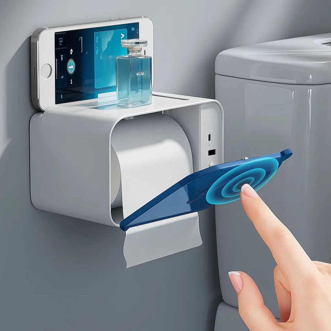 CleanGuard | Touch‑Free Toilet Roll Dispenser – Sensor‑Activated – Auto‑Fold Cut – For Busy Washrooms Bowlift by Bowlift