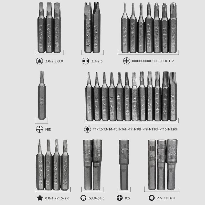 Precision screwdriver set 62 in 1 by Bowlift