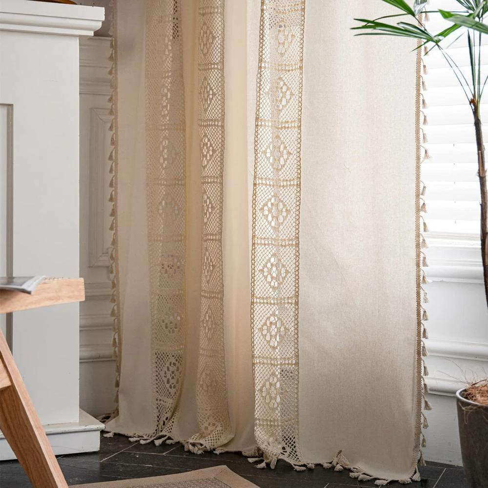 Boho Linen Curtain by Casa & Beyond