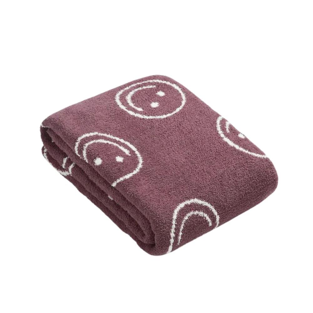 Smiley Face Plush Blanket by Casa & Beyond
