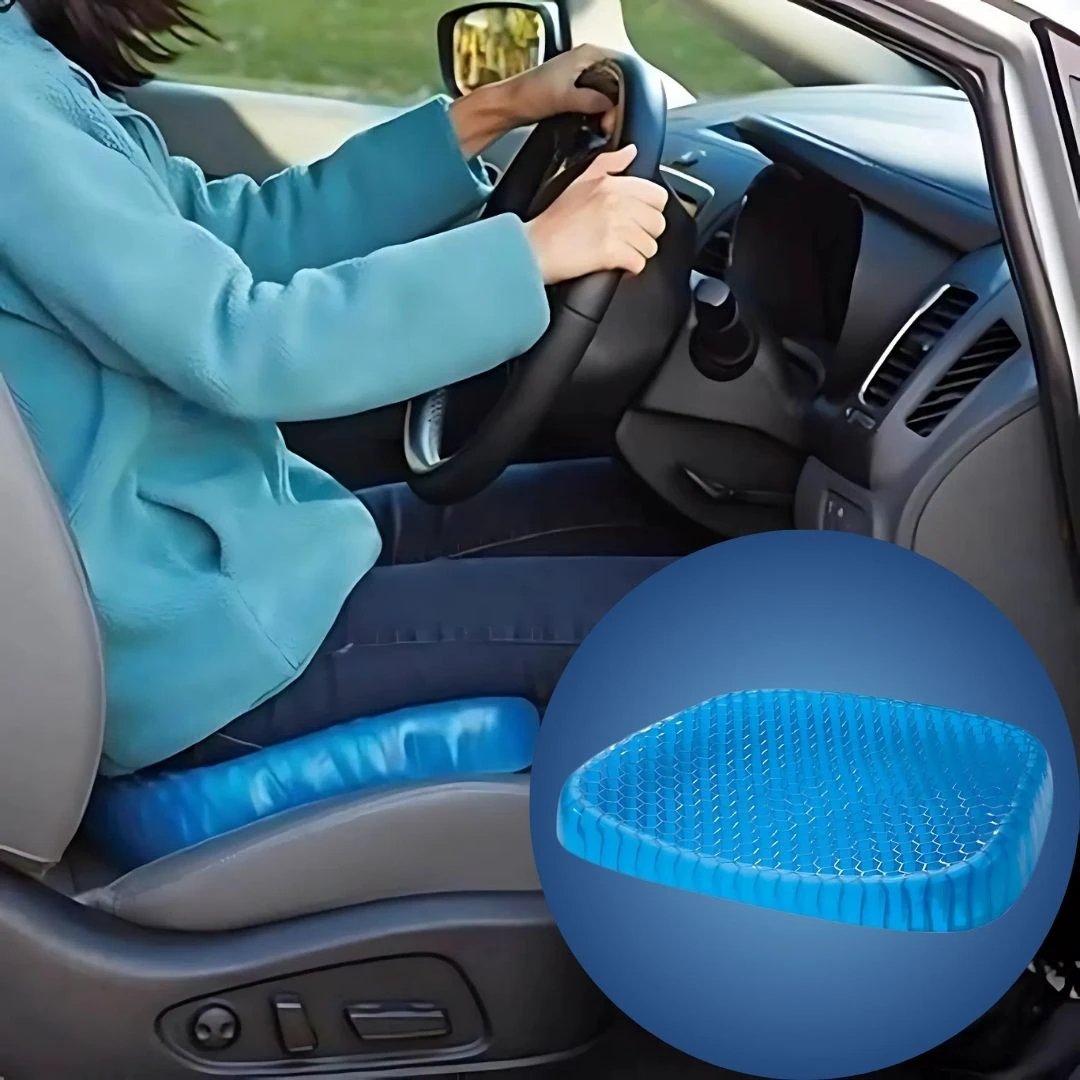 ComfortGel Orthopedic Gel Seat Cushion | Pressure Relief - Tailbone Pain - Lower Back Support - For Office Chair - Car - Wheelchair Use Bowlift by Bowlift
