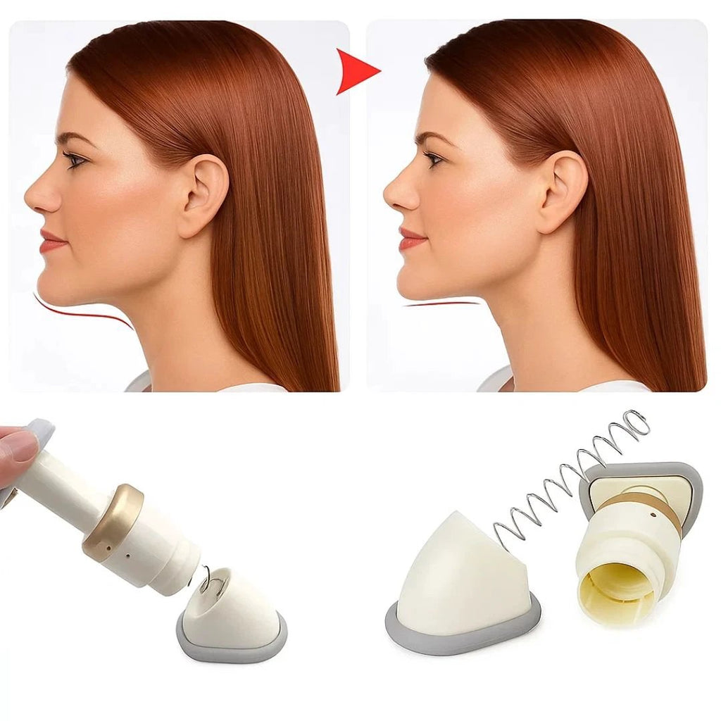 JawDefine | Neckline Slimmer – Double Chin Remover – Coil Resistance – Lightweight – Home Facial Exercise Bowlift by Bowlift