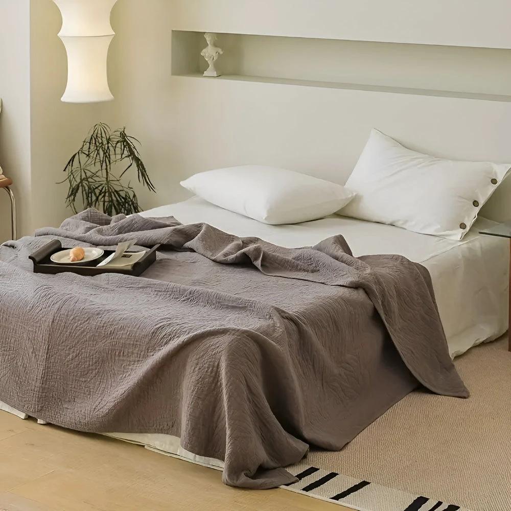 Soft Leaf Cotton Blanket by Casa & Beyond