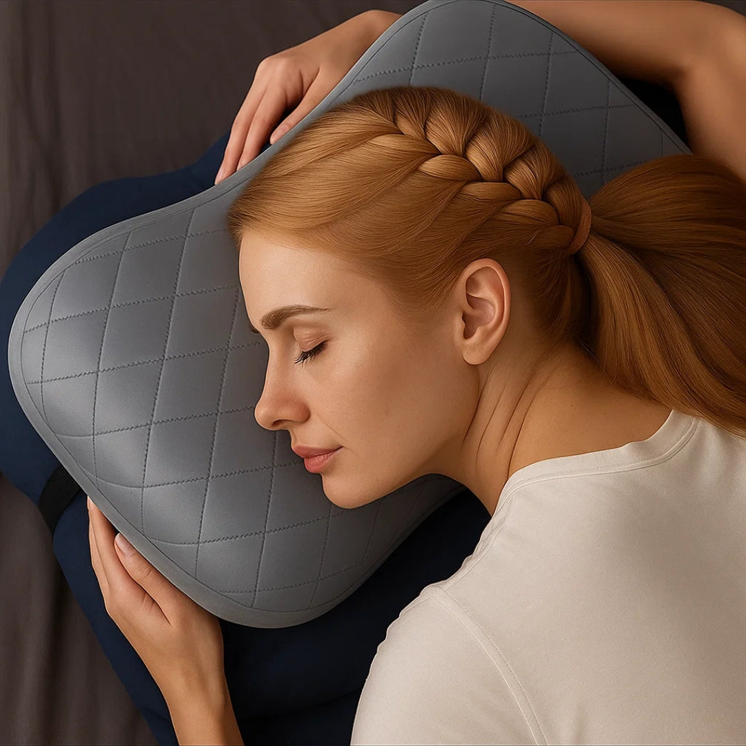 Ergonomic Neck Support – Inflatable & Lightweight – Eases Neck Pain – Compact for Flights & Train Bowlift by Bowlift