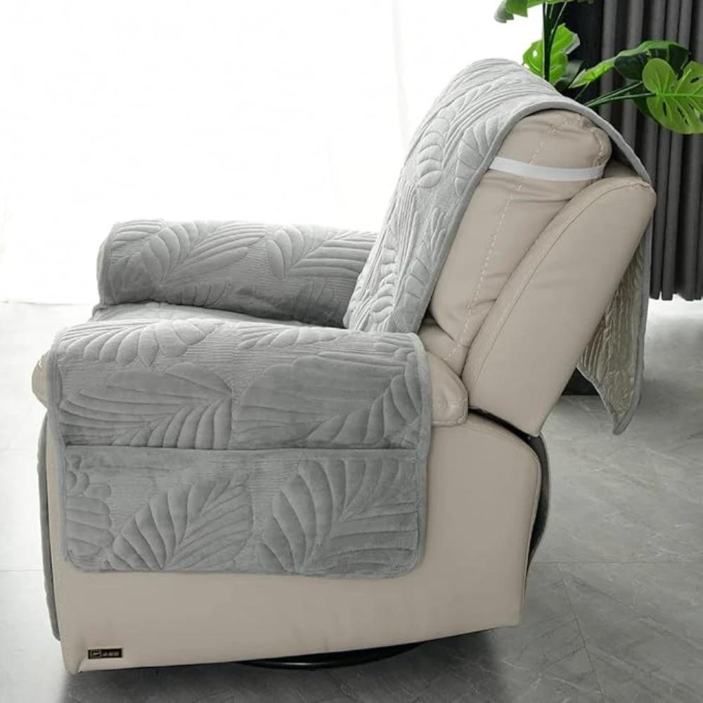 Verdant Leaf Pattern Recliner Cover by Casa & Beyond