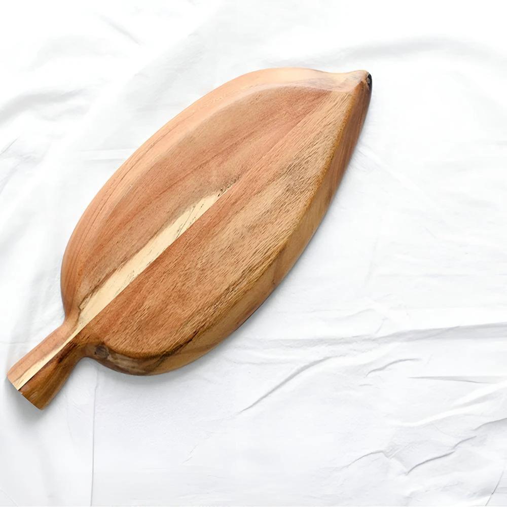 Leaf-Shaped Wooden Serving Plate by Casa & Beyond