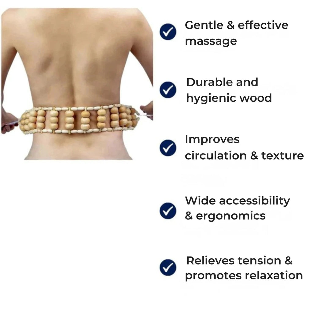 Pain Relief – Solid-Wood Beads – Relieve Muscle Tension – Portable Full-Body Relaxation Tool Bowlift by Bowlift