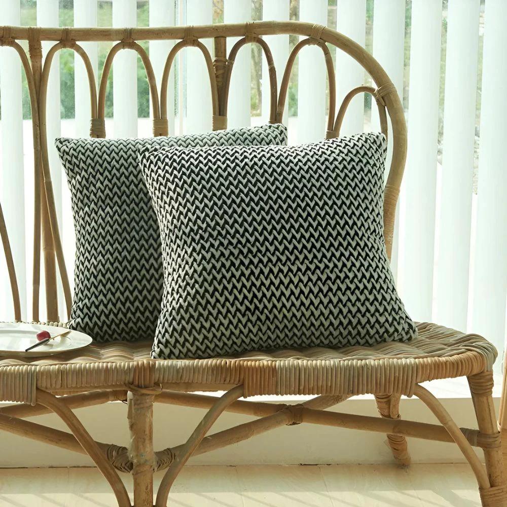 Lush Chevron Cushion Covers by Casa & Beyond