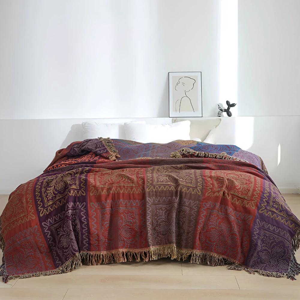 Mandala Tassel Throw Blanket by Casa & Beyond