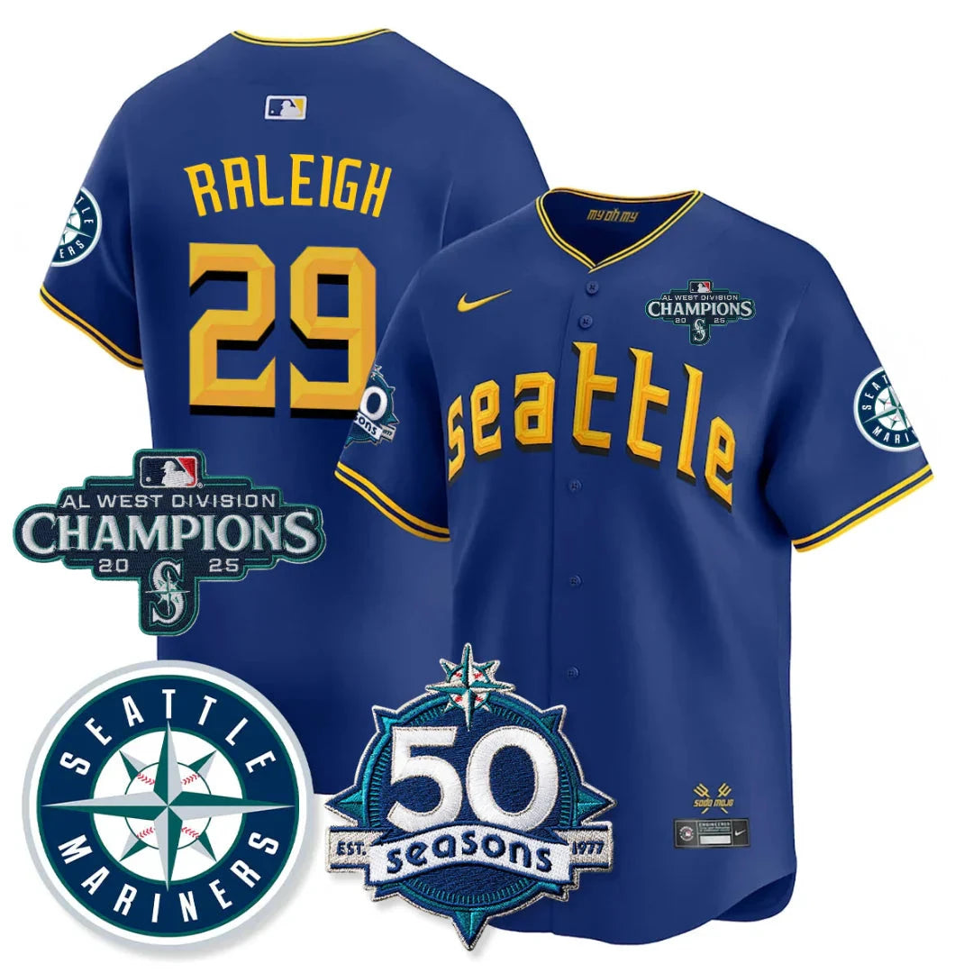 SEA Vapor Premier Limited Jersey - 50th Anniversary & AL West Division Champions - All Stitched by Digigearus